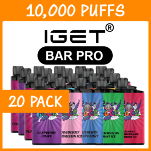 20 PACK – IGET BAR PRO – 10000 PUFFS