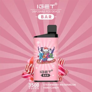 STRAWBERRY WATERMELON HARD CANDY – IGET BAR – 3500 PUFFS