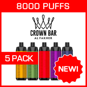 ALFAKHER CROWN BAR – 8000 PUFFS – 5 PACK